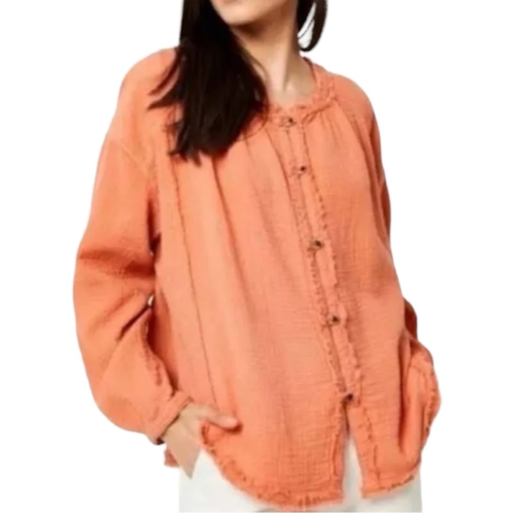 Free People We The Free Moving Mountains Button Down Top In Perpetual Sun